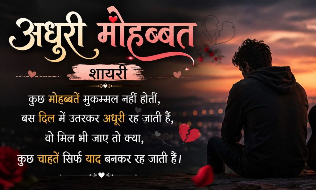Adhuri Mohabbat Shayari in Hindi