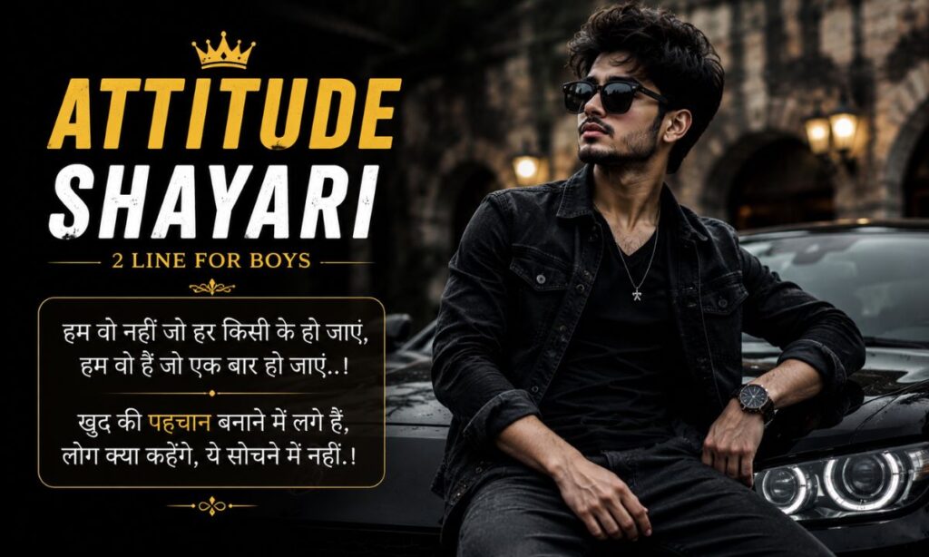 Attitude Shayari 2 Line for Boys