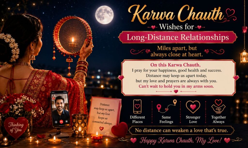Karwa Chauth Wishes for Long-Distance Relationships