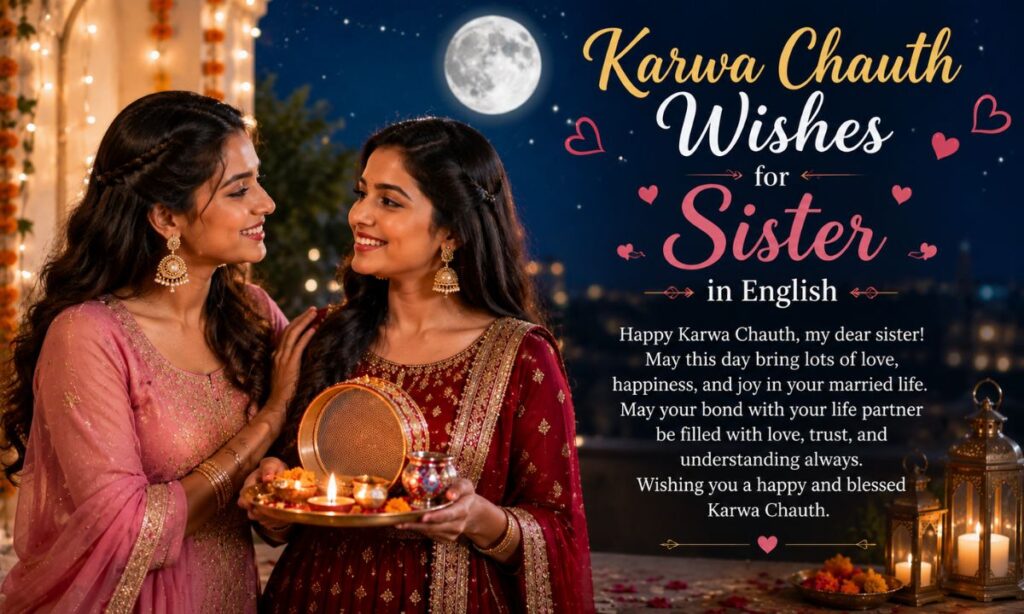 Karwa Chauth Wishes for Sister in English