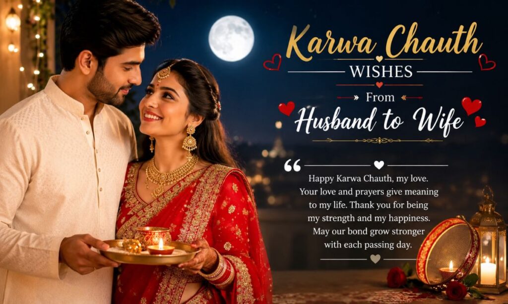 Karwa Chauth Wishes from Husband to Wife