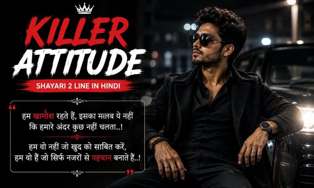 Killer attitude shayari 2 line in hindi