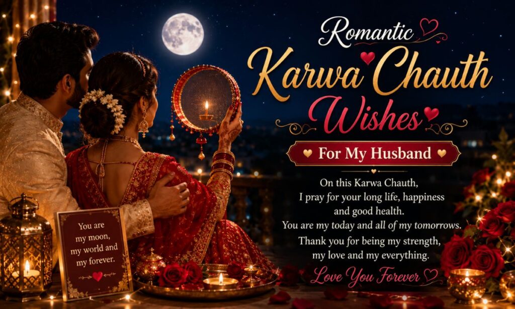 Romantic Karwa Chauth Wishes in English for Husband