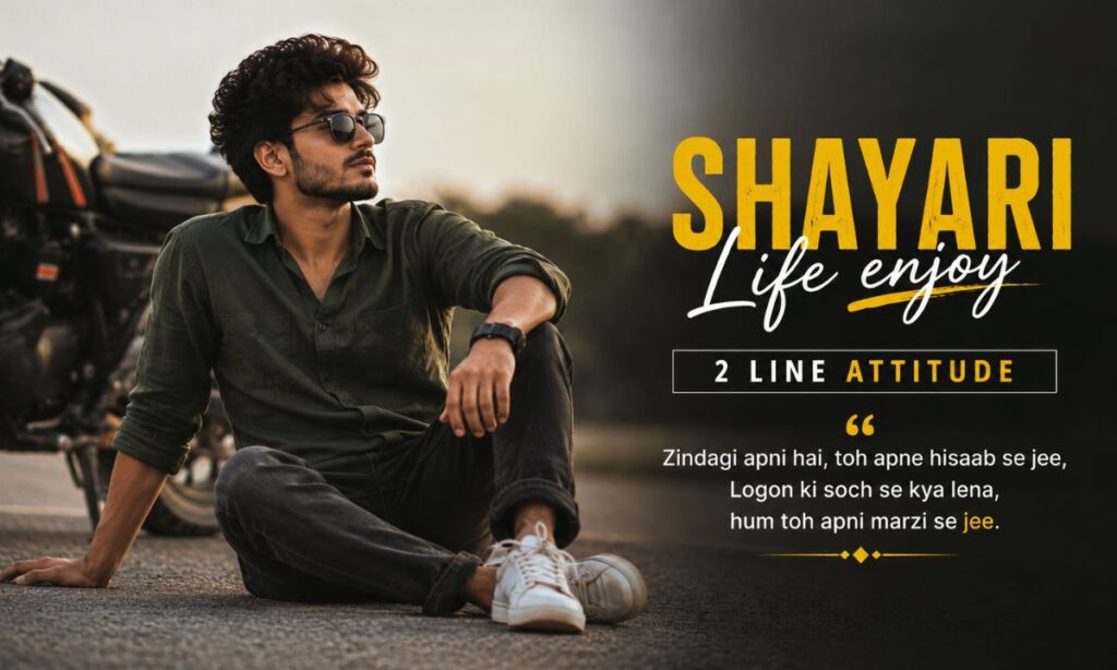 Shayari Life enjoy 2 Line Attitude