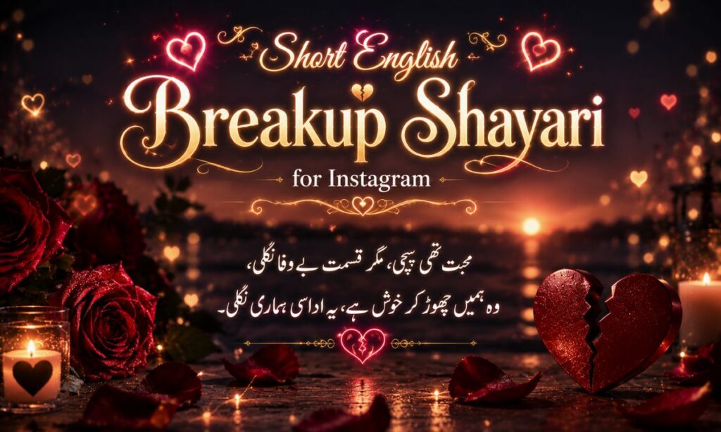Short English Breakup Shayari for Instagram 