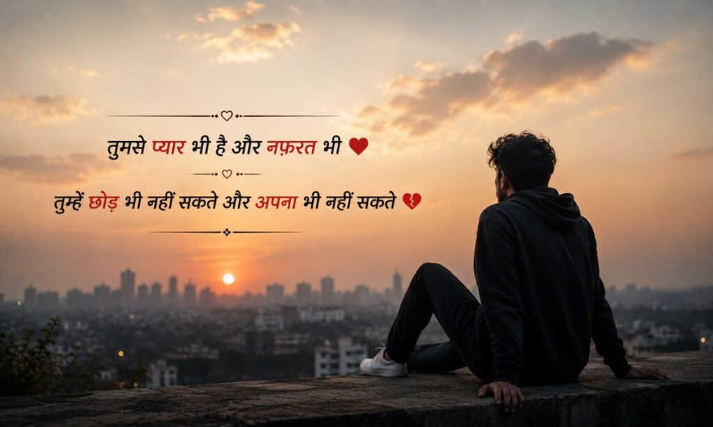 2-line love-hate love shayari