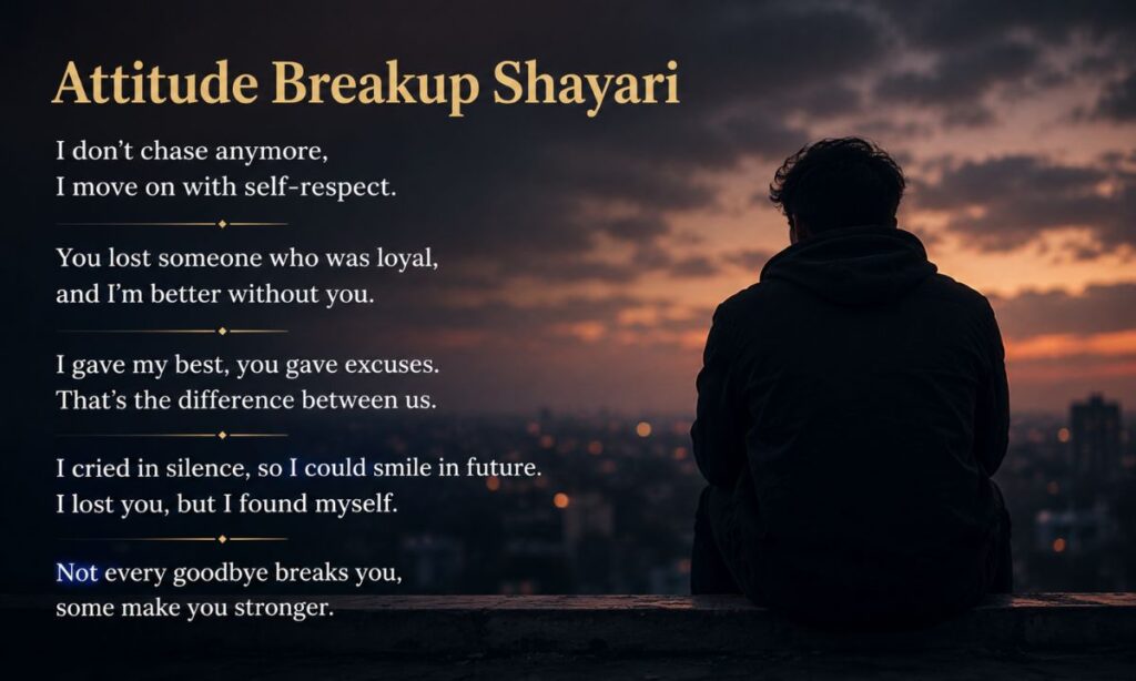Attitude Breakup Shayari in English