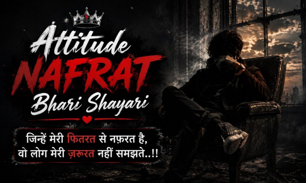 Attitude Nafrat Bhari Shayari