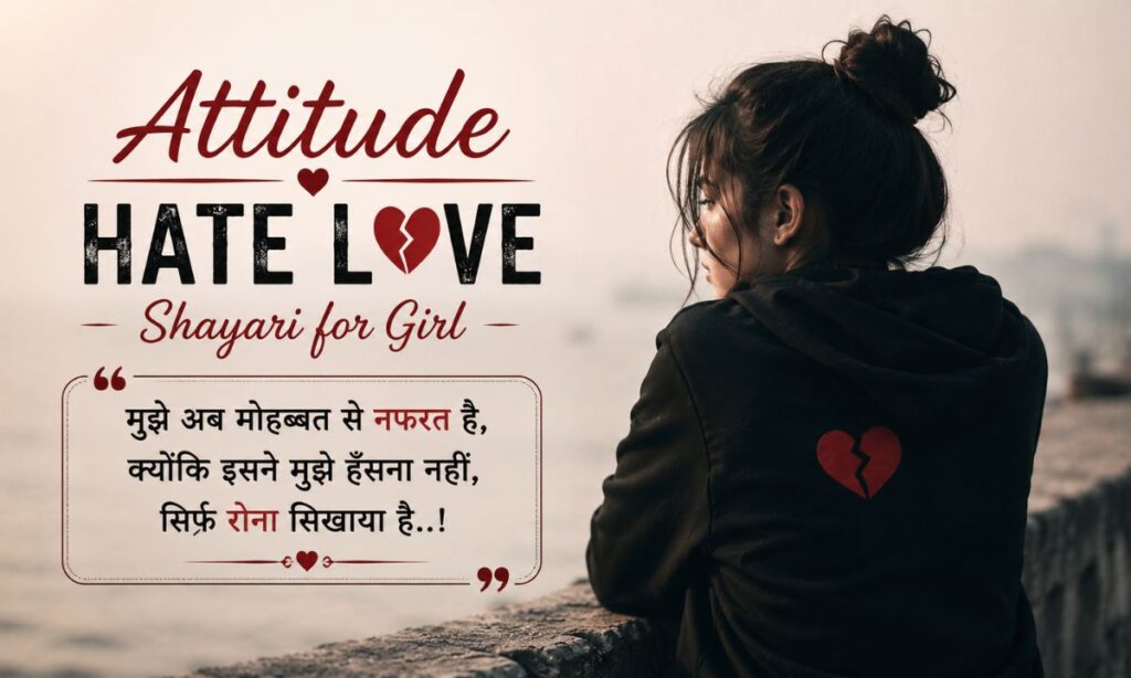 Attitude hate love shayari for girl