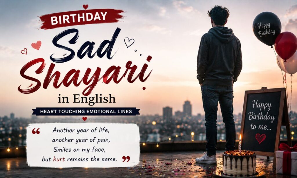 Birthday sad shayari in English