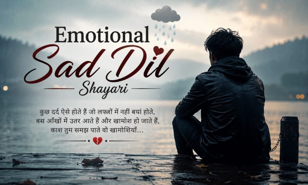Emotional sad dil shayari🌧️