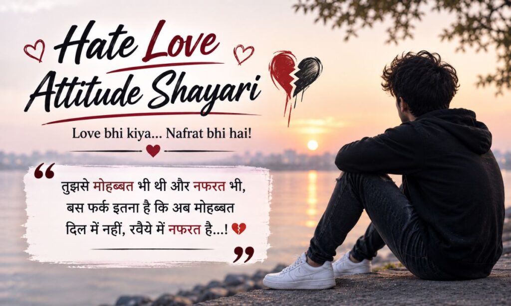 Hate love Attitude shayari