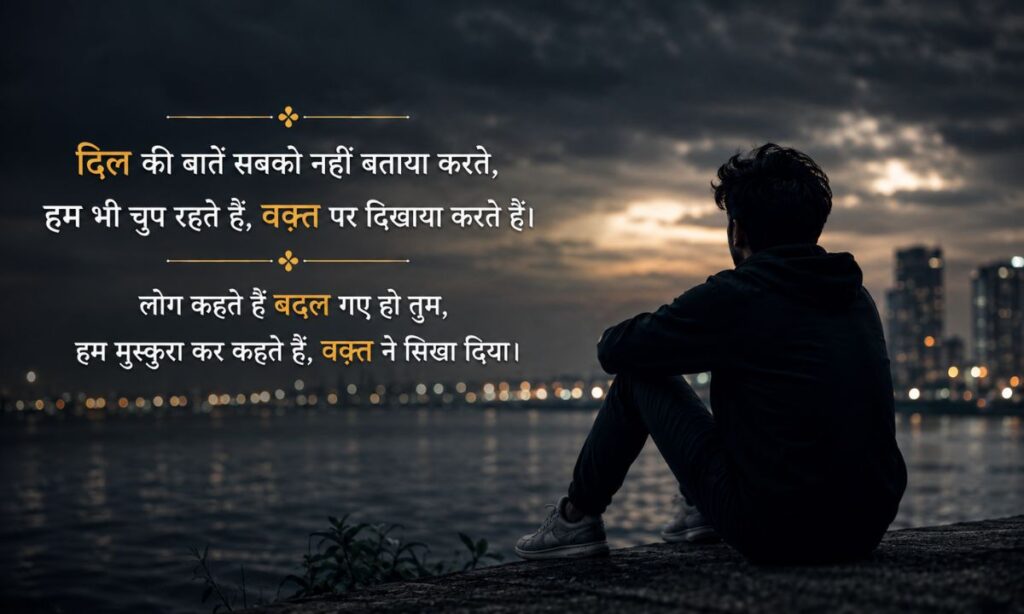 Heart touching shayari status attitude