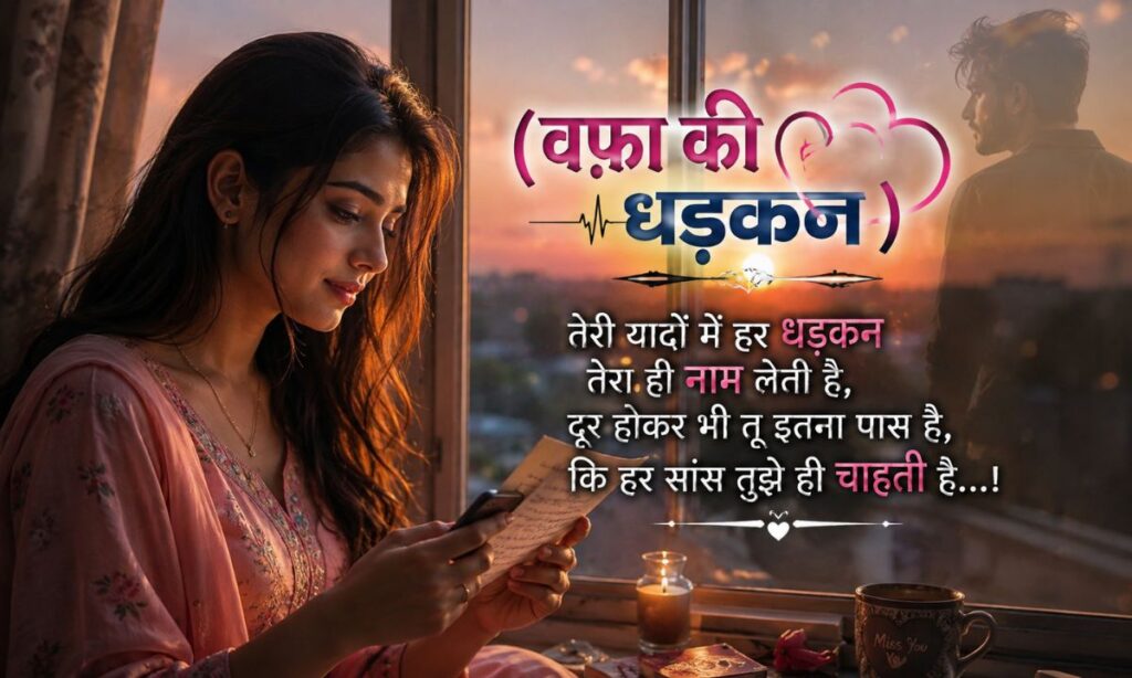 Heart touching true love miss you shayari for girls shayari hindi 💓 (वफ़ा की धड़कन)