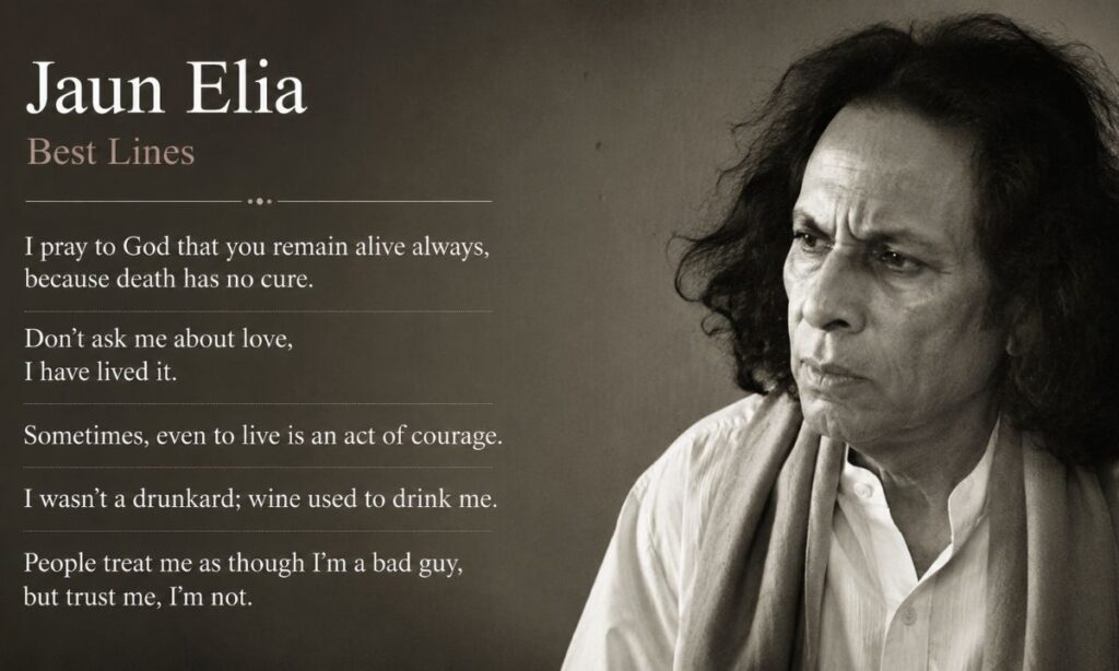 Jaun Elia Best lines in English