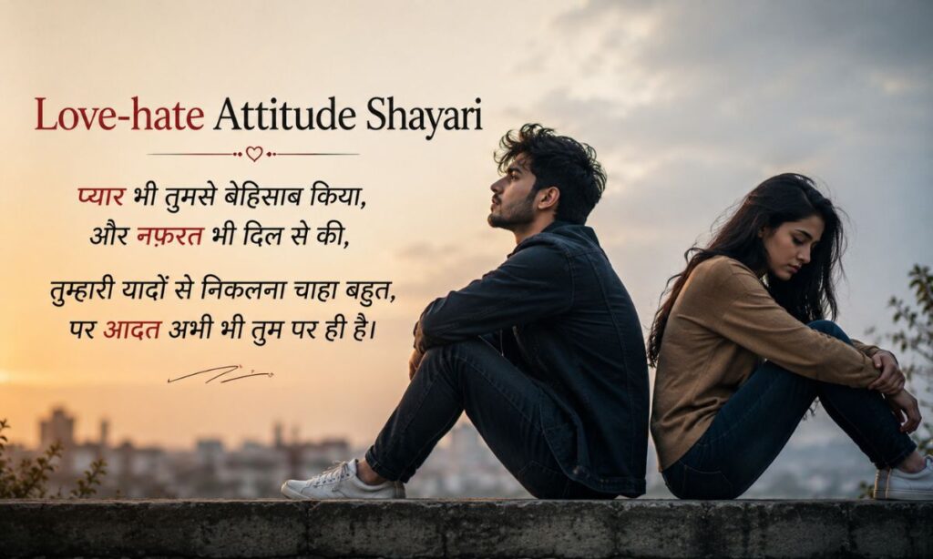 Love-hate Attitude shayari