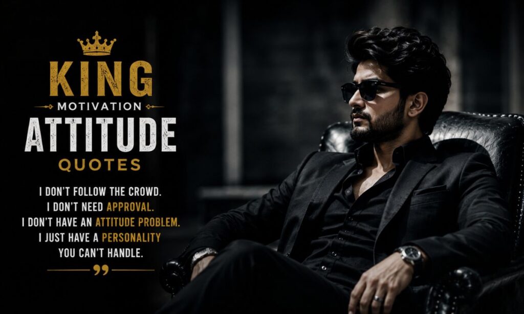 Motivation King Attitude Quotes