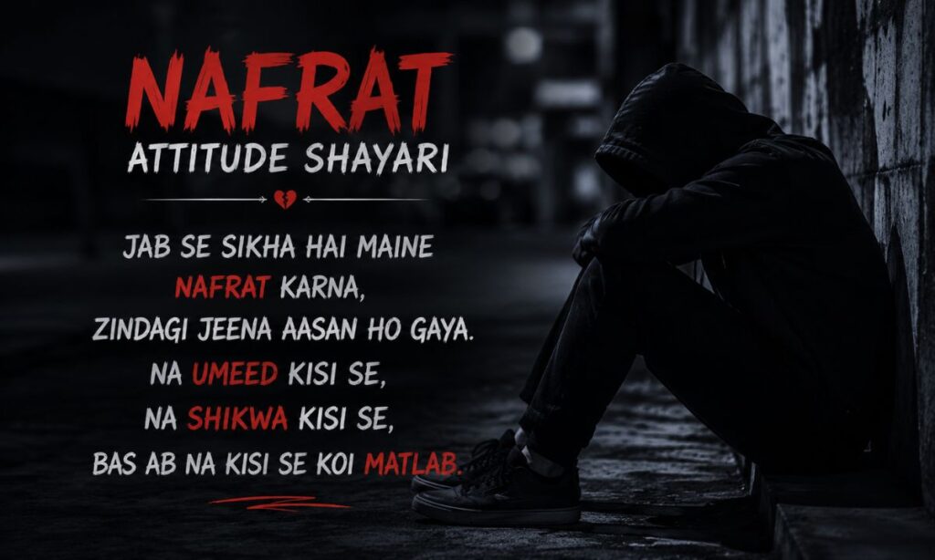 Nafrat Attitude Shayari
