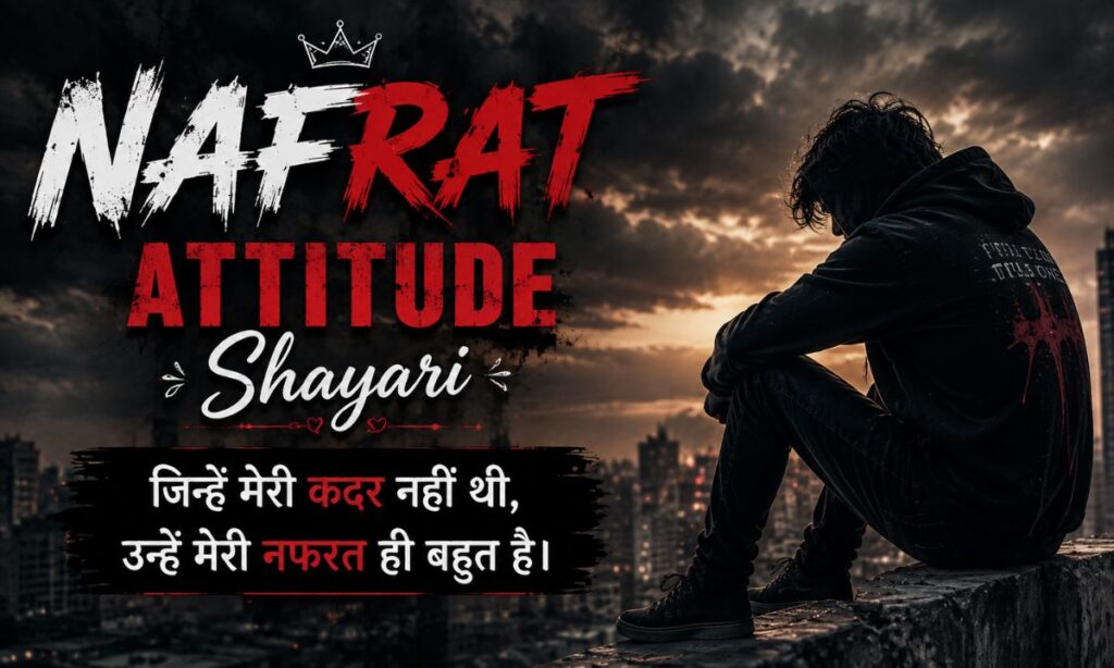 Nafrat Attitude Shayari in Hindi