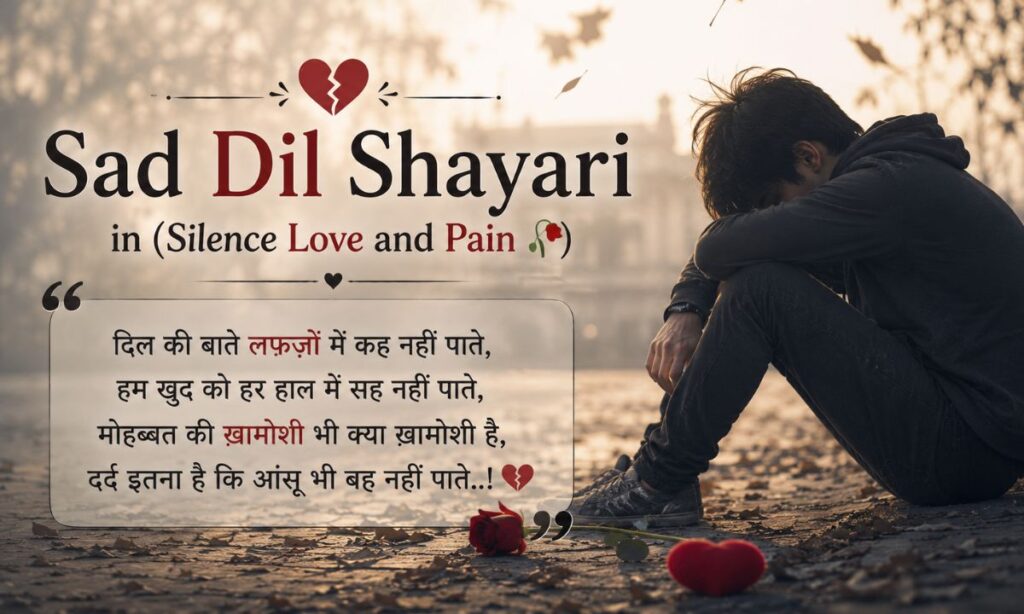 Sad Dil Shayari in (Silence Love and Pain 🥀