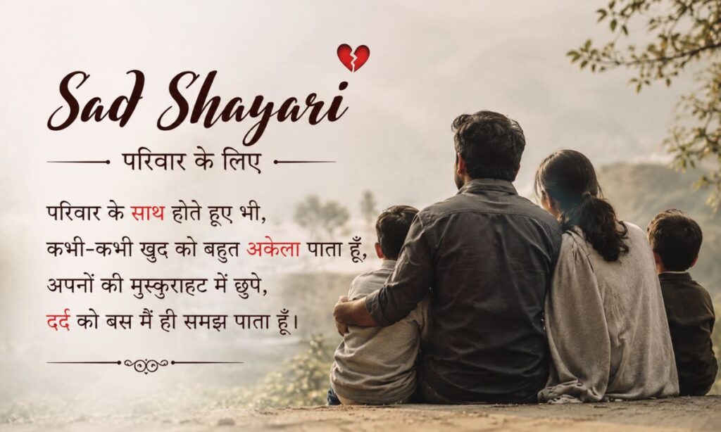Sad Shayari for Family in Hindi