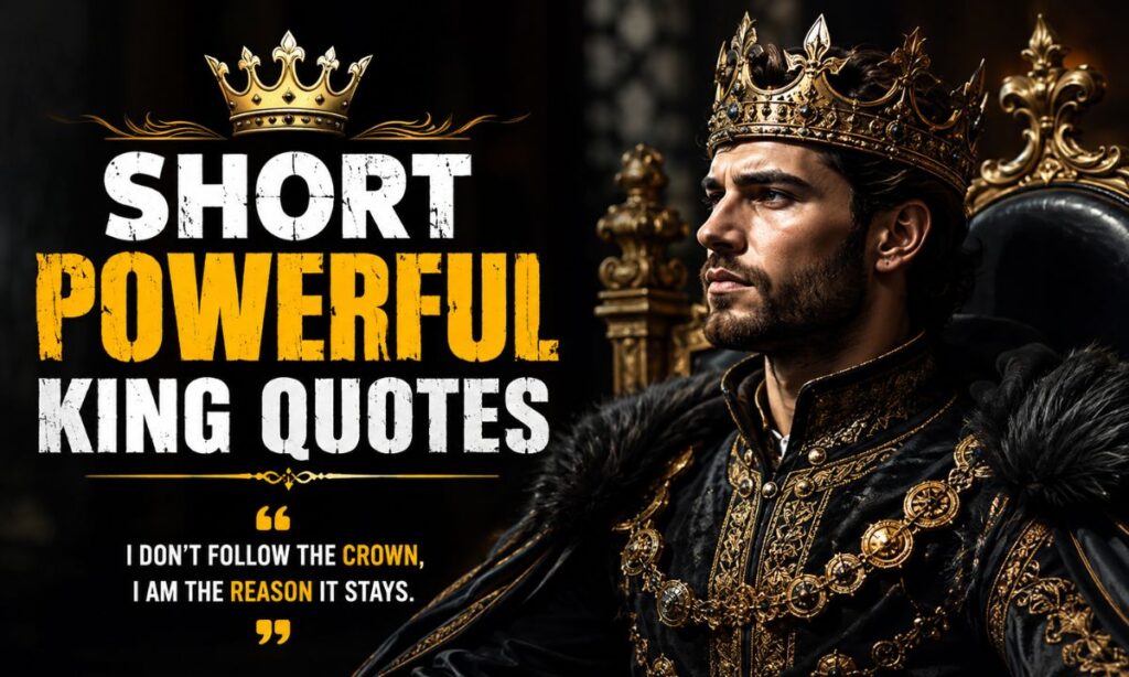 Short powerful king quotes