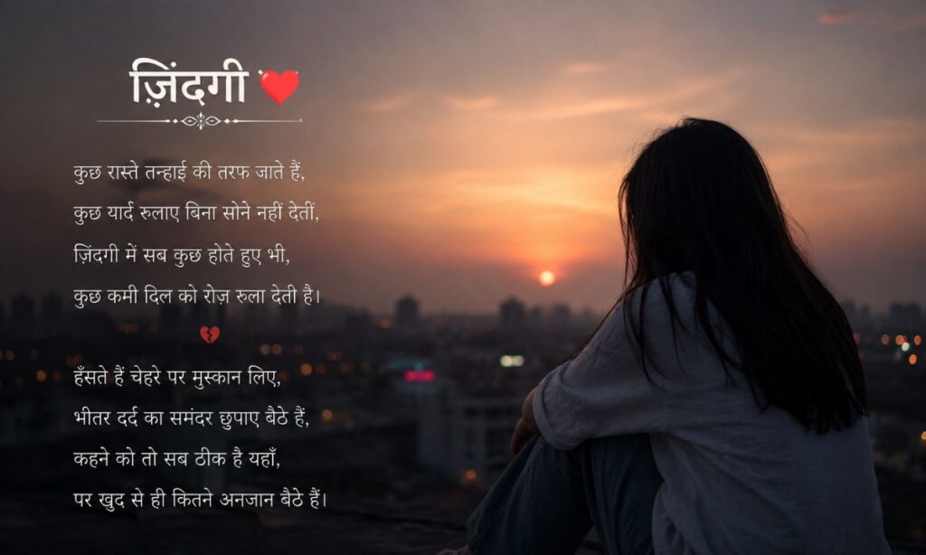 Zindagi sad shayari for girl