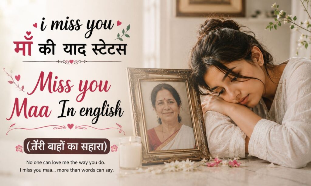 i miss you माँ की याद स्टेटस🤗 🌼Miss you Maa In english(तेरी बाहों का सहारा)
