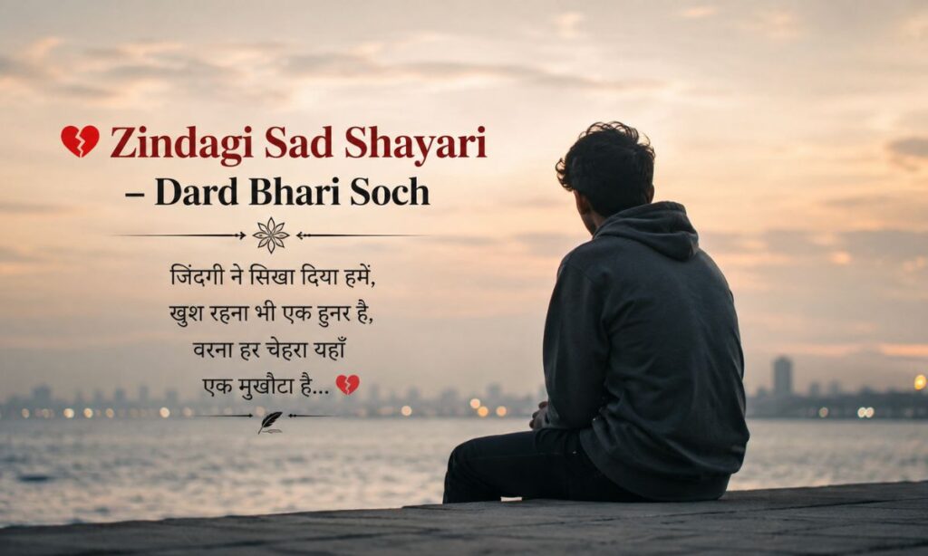 💔 Zindagi Sad Shayari – Dard Bhari Soch