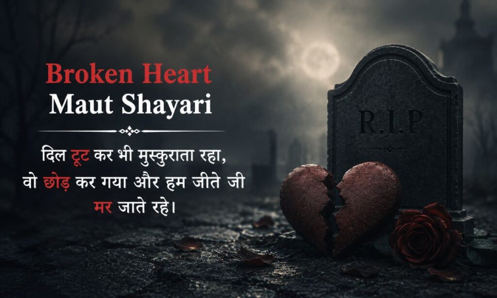 Broken Heart Maut Shayari