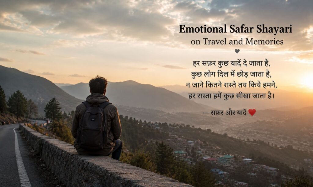 Emotional Safar Shayari on Travel and Memories