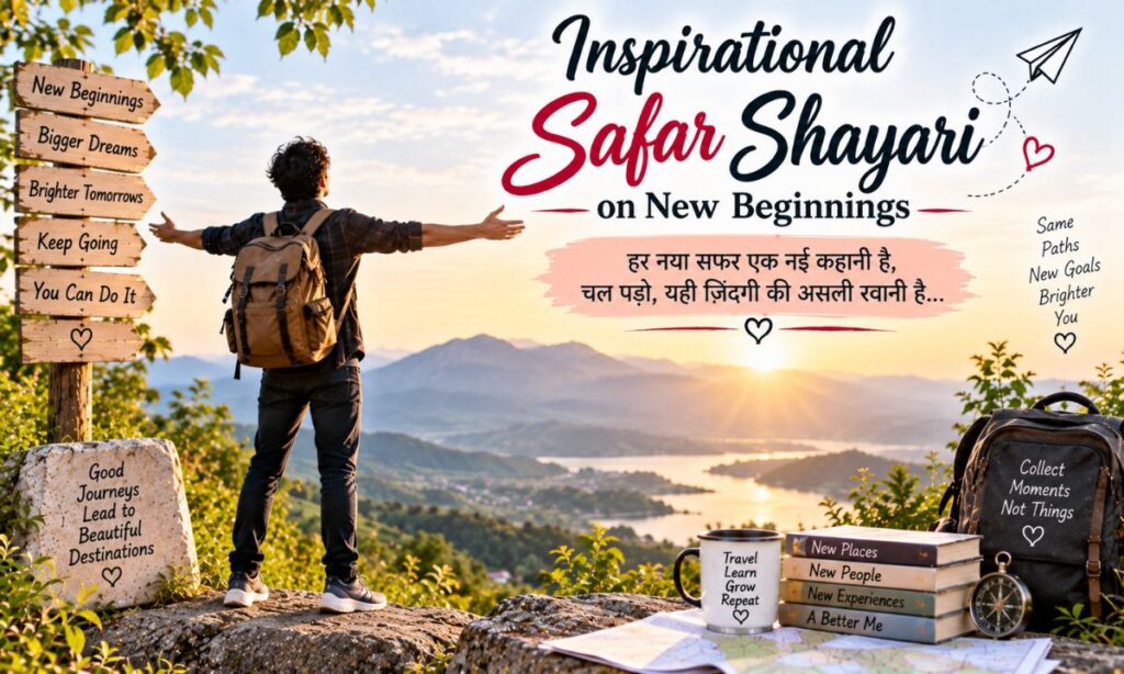 Inspirational Safar Shayari on New Beginnings