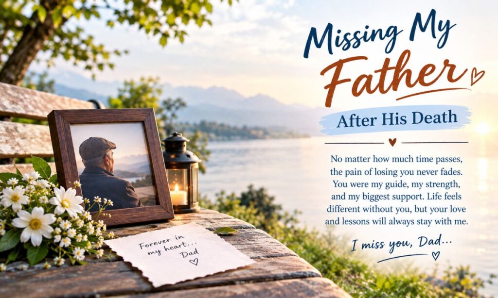 Missing father after death message