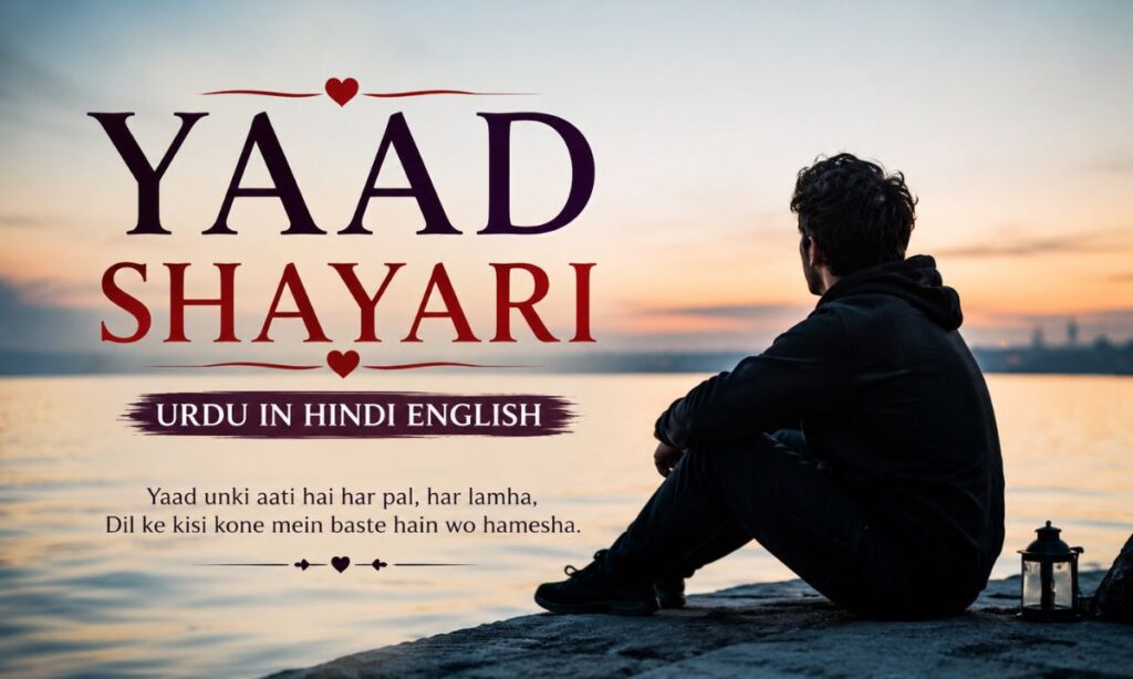 Yaad shayari urdu in hindi english