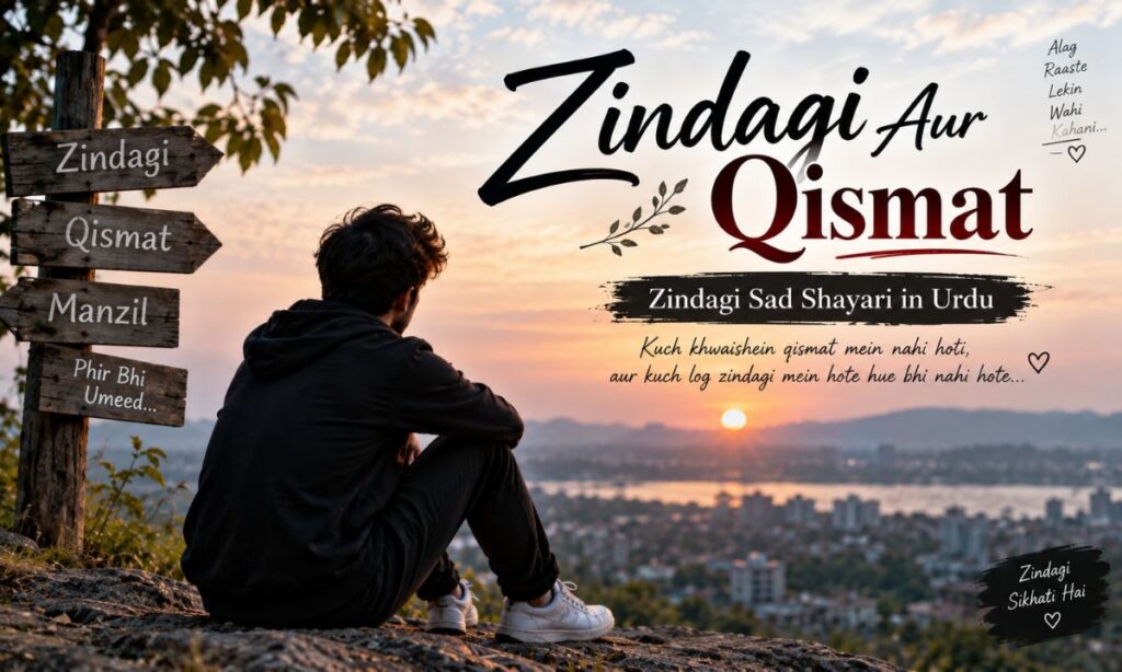 Zindagi Aur Qismat, zindagi sad shayari in urdu