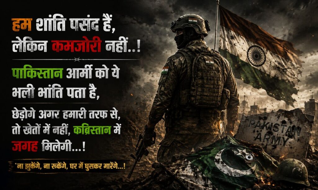 Attitude Shayari Towards Pakistan Army