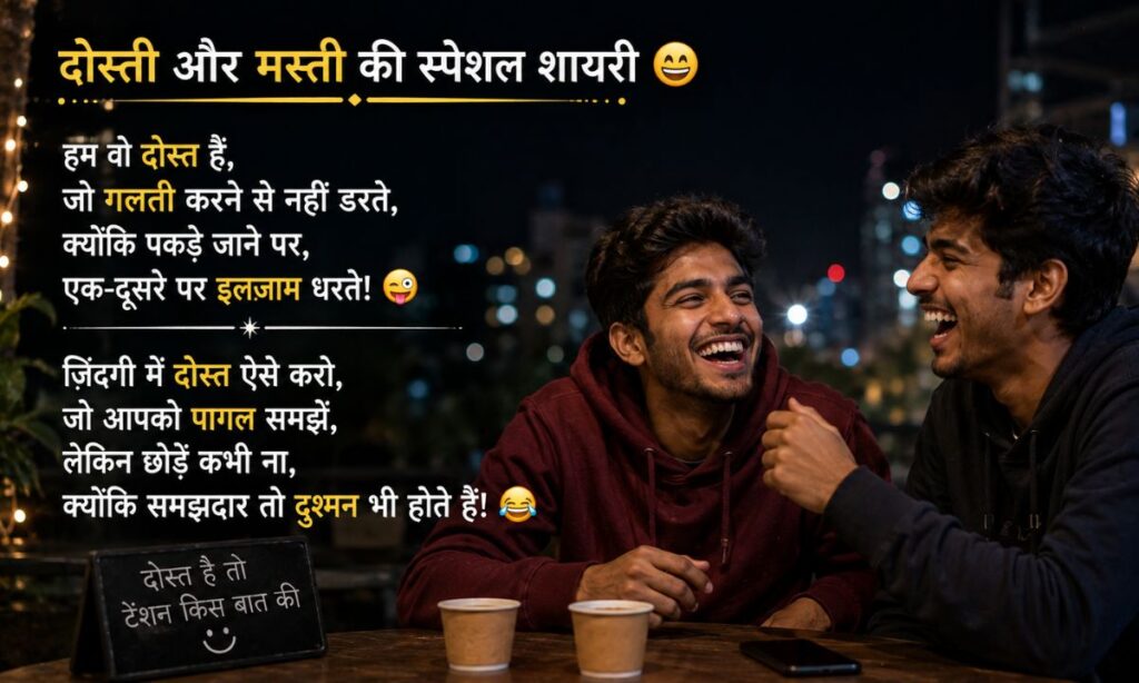 Funny Shayari for Friends in Hindi