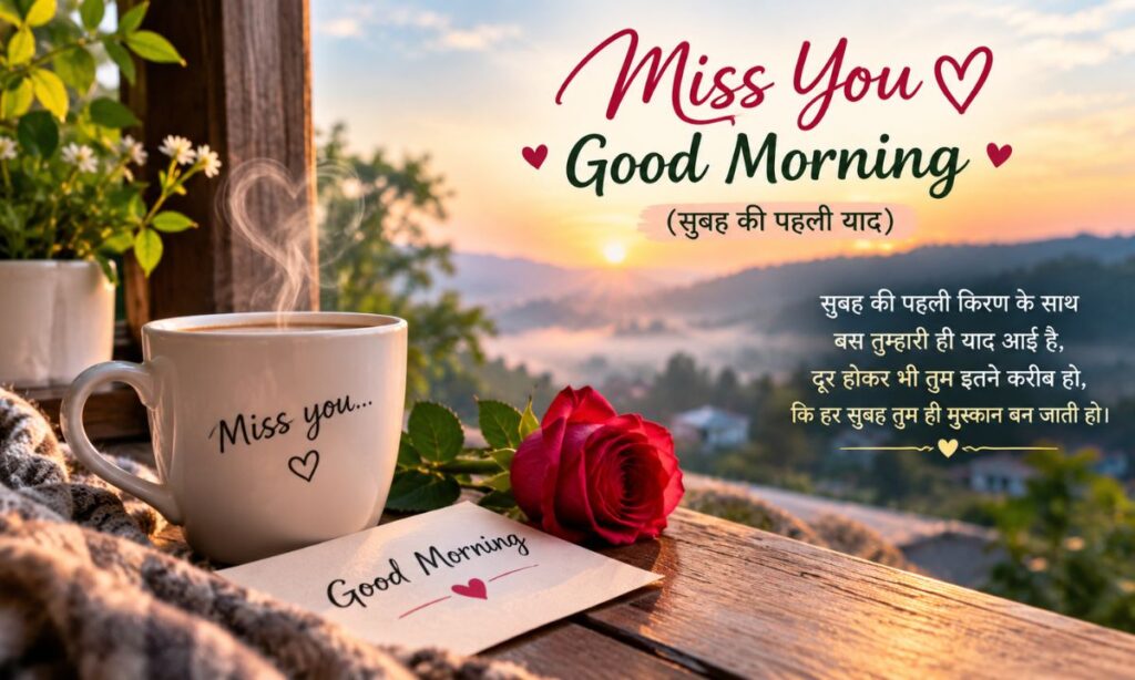 Miss you good morning love shayari (सुबह की पहली याद)