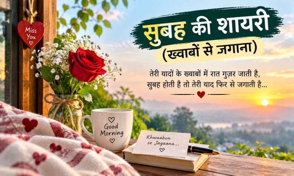 Subah ki shayari urdu (ख्वाबों से जगाना)