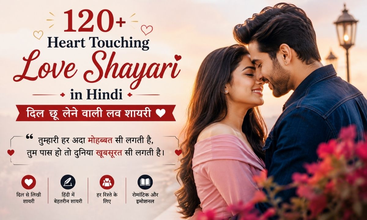 120+ Heart Touching Love Shayari in Hindi – दिल छू लेने वाली लव शायरी ❤️
