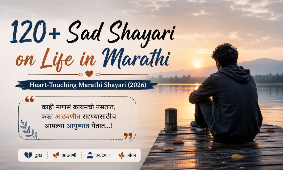 120+ Sad Shayari on Life in Marathi Heart-Touching Marathi Shayari (2026)
