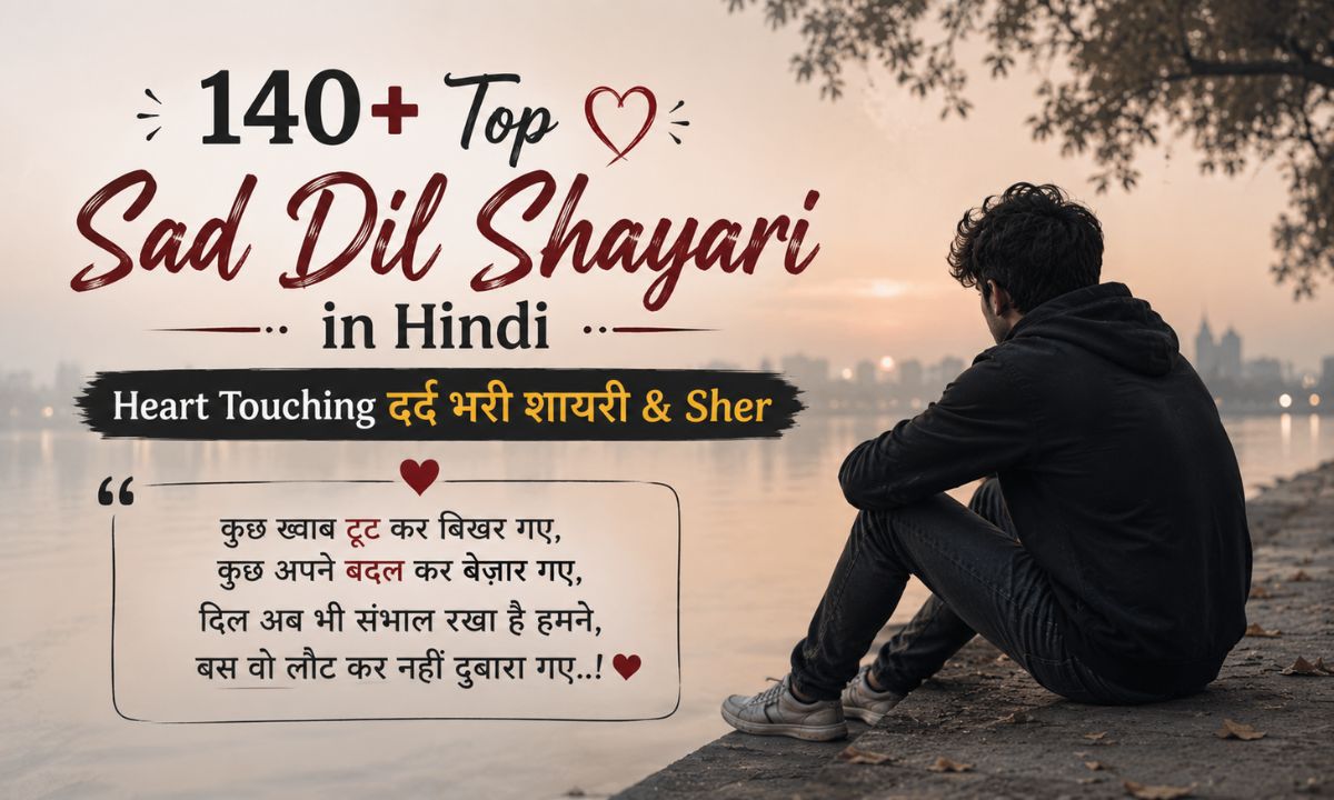 140+ Top Sad Dil Shayari in Hindi – Heart Touching दर्द भरी शायरी & Sher