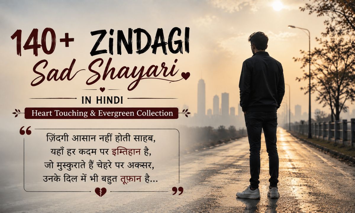 140+ Zindagi Sad Shayari in Hindi Heart Touching & Evergreen Collection