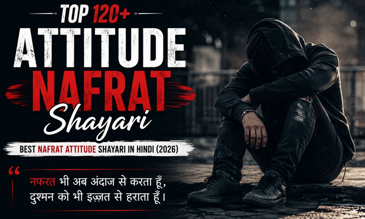 Top 120+ Attitude Nafrat Shayari Best Nafrat Attitude Shayari in Hindi (2026)