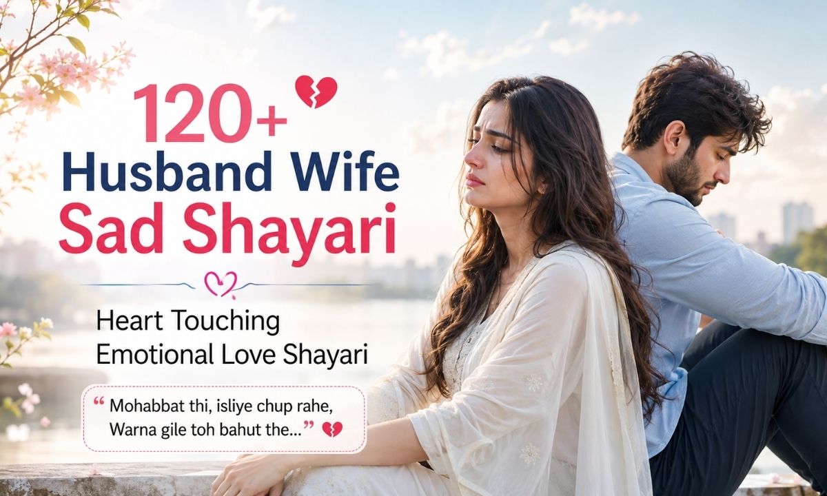 120+ Husband Wife Sad Shayari – Heart Touching Emotional Love Shayari