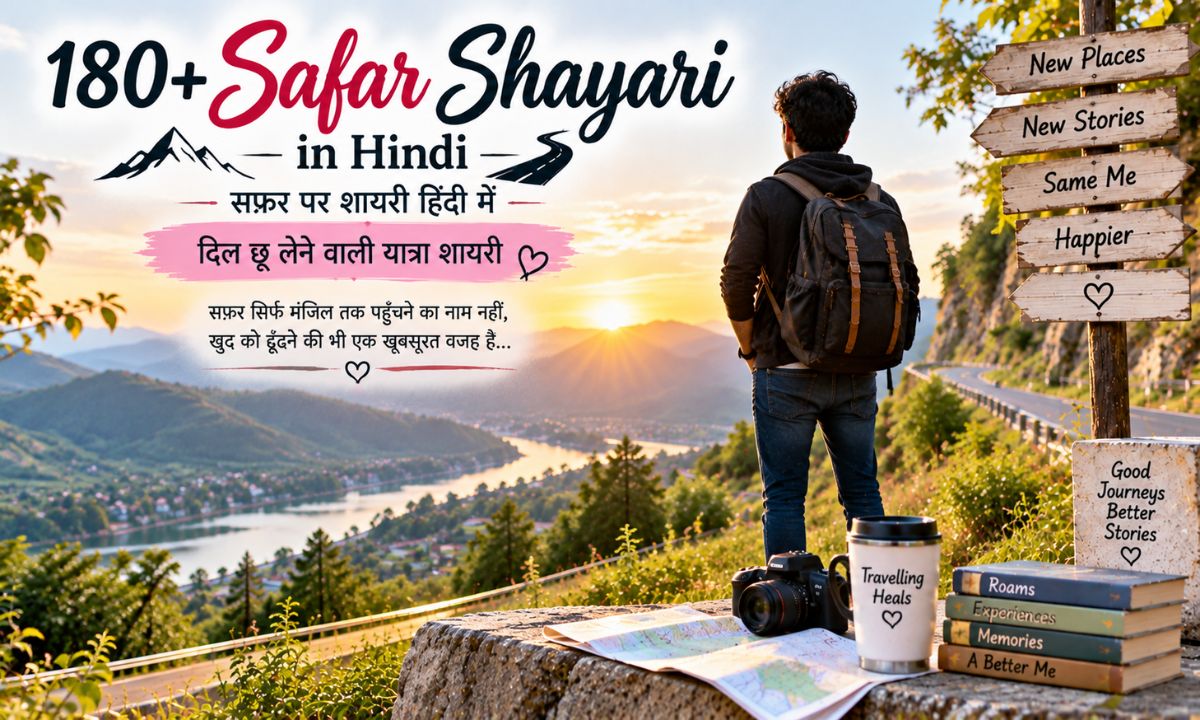 180+ Safar Shayari in Hindi – सफ़र पर शायरी हिंदी में दिल छू लेने वाली यात्रा शायरी