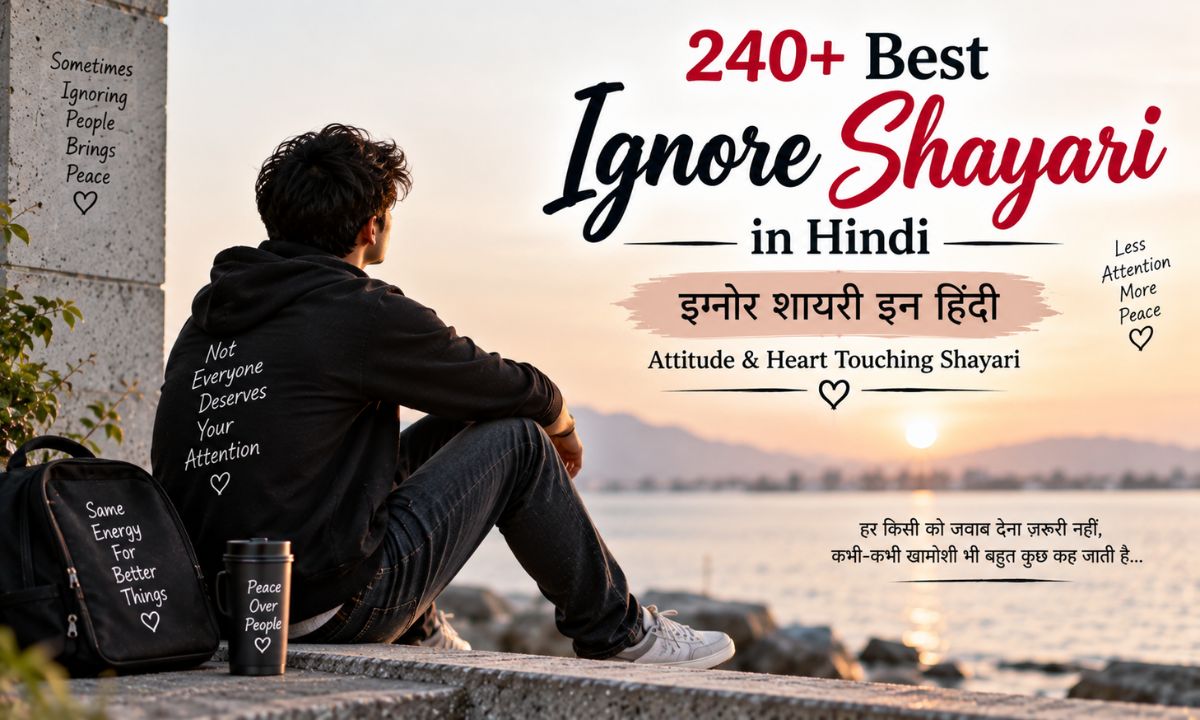 240+ Best Ignore Shayari in Hindi – इग्नोर शायरी इन हिंदी Attitude & Heart Touching Shayari