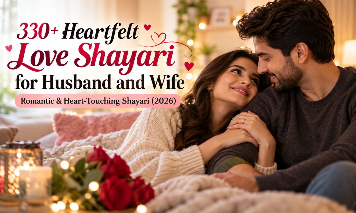 330+ Heartfelt Love Shayari for Husband and Wife – Romantic & Heart-Touching Shayari (2026)