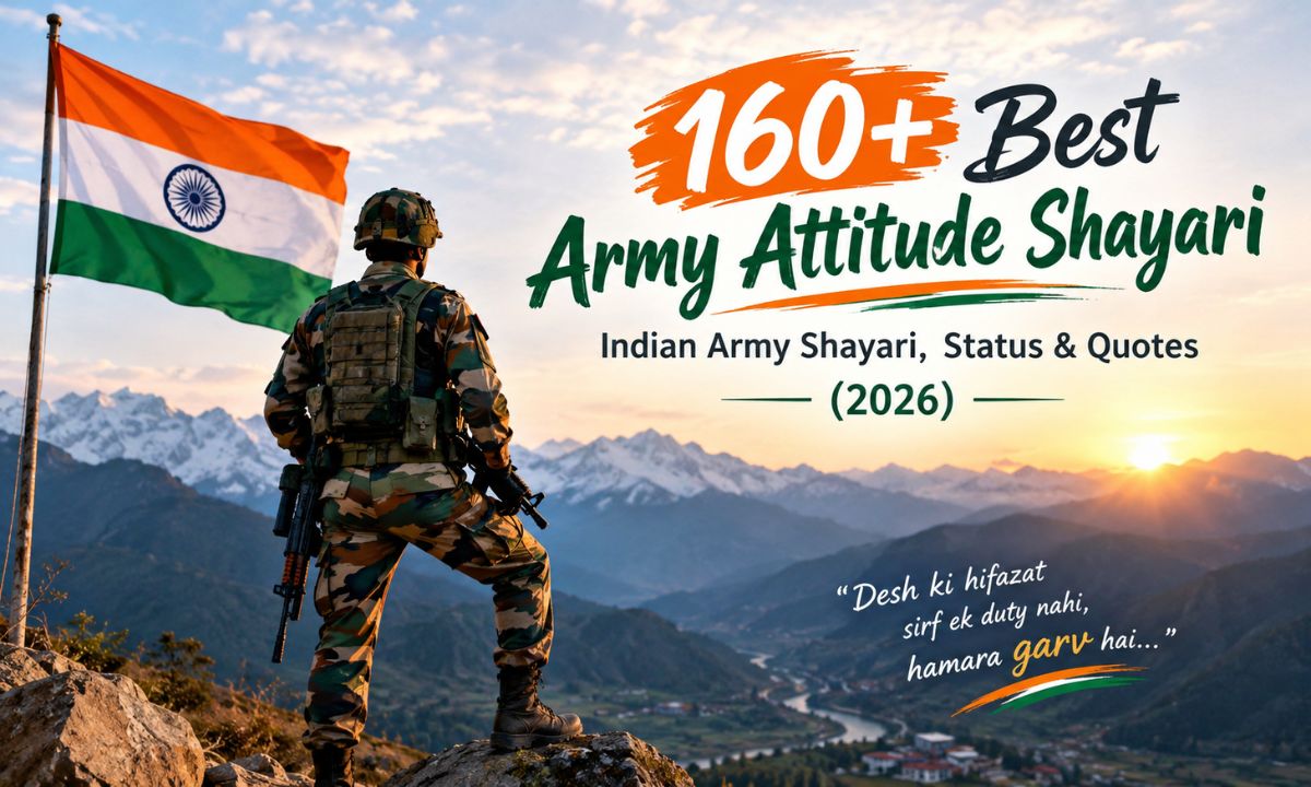 160+ Best Army Attitude Shayari Indian Army Shayari, Status & Quotes (2026)